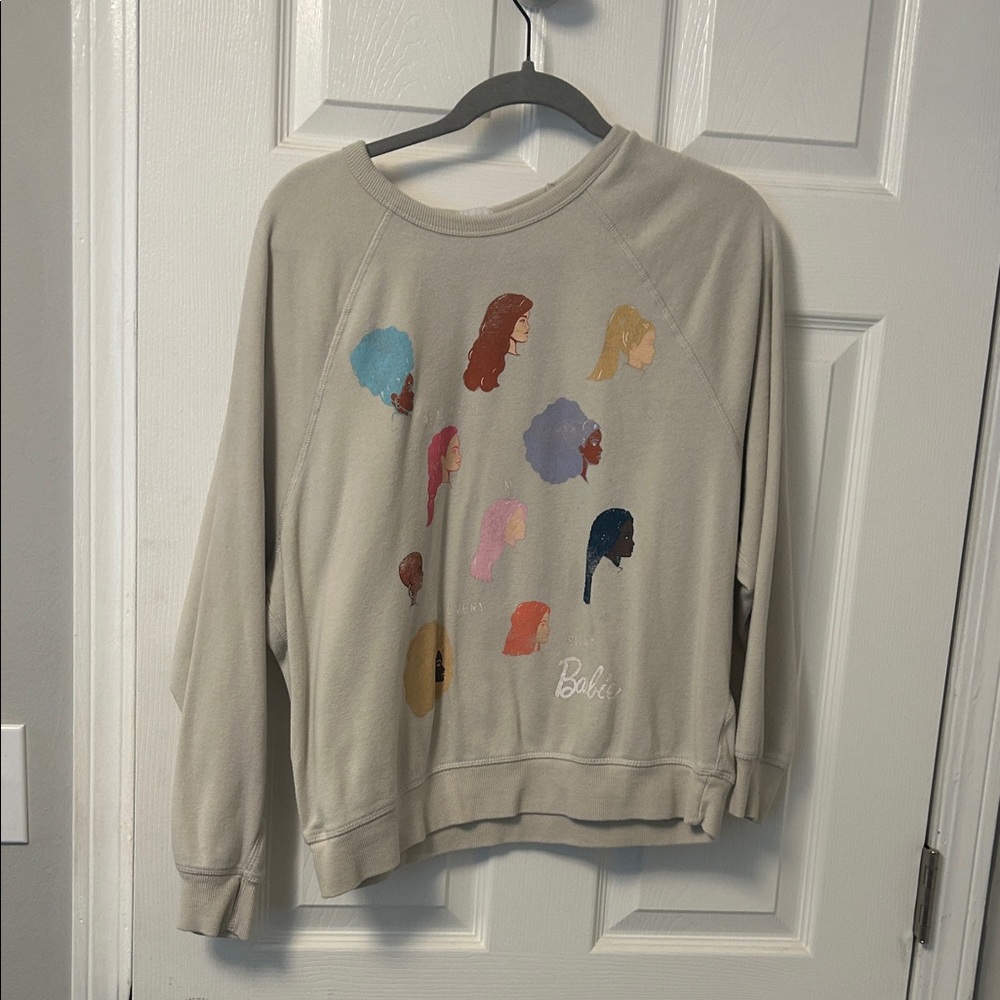 Barbie Women's Multicolor Graphic Sweater